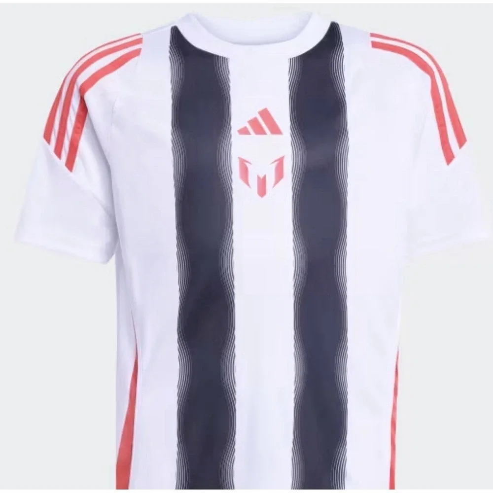 NEW Adidas Kids Youth Messi Training Jersey JY9621 White Black Red XL